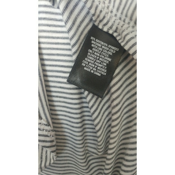 Missimo Black & White Striped Short Sleve Shirt Size M- NWT - Picture 3 of 6